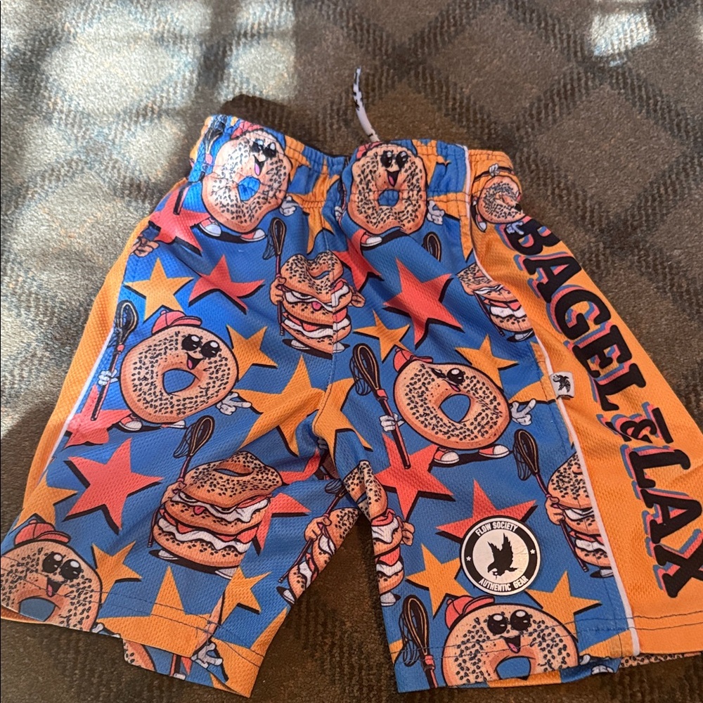 Boys size XS Blue and Orange Graphic Flow Society Shorts